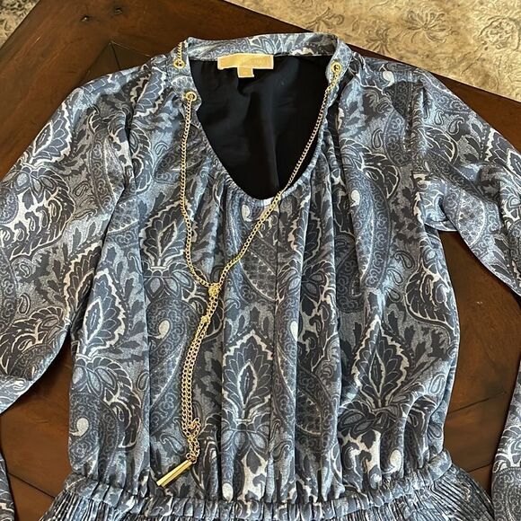 MICHAEL Michael Kors Blue Long Sleeve Dress - Picture 7 of 8